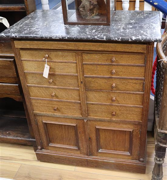 A marble top cabinet W.80cm